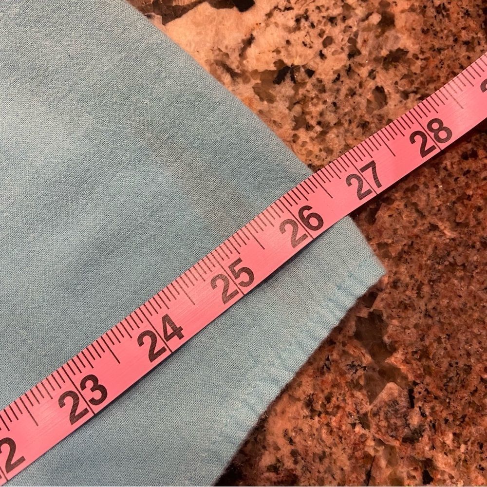 Lane Bryant 3/4 Sleeve Embellished Cotton Aqua top. Size 14/16 - Picture 5 of 11